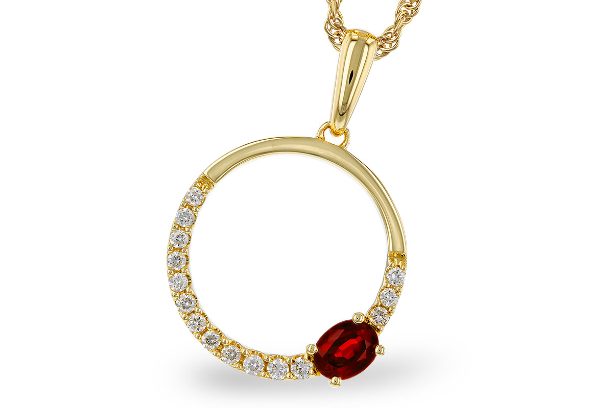 F320-76282: NECKLACE .26 RUBY .41 TGW