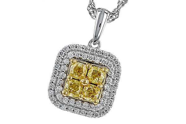 F320-77209: NECK .52 FANCY YELLOW DIAMONDS .72 TW