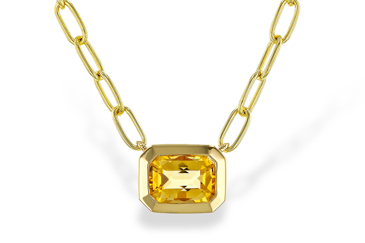 F320-79064: NECKLACE .86 CITRINE (18")
