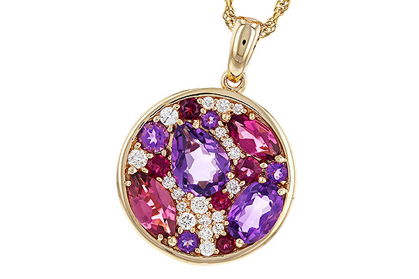 F320-79991: NECK 1.83 TW SEMI-PRECIOUS (P.TOUR, AMY) 2.00 TGW