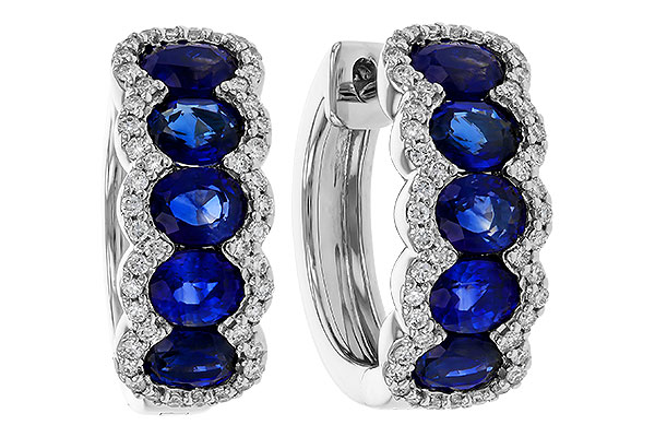 F320-80818: EARRINGS 2.32 TW SAPPHIRE 2.57 TGW