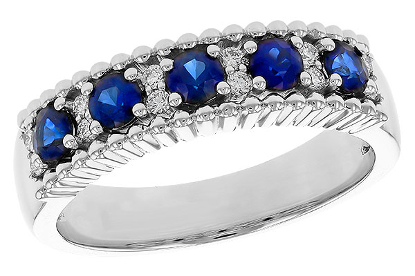 F320-81791: LDS WED RG .64 TW SAPPHIRE .76 TGW