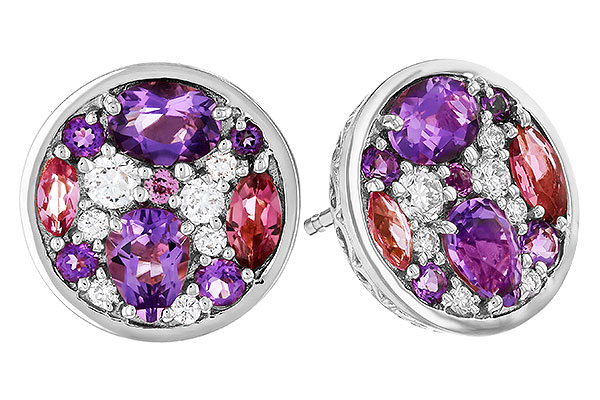 F320-81809: EARR .82 TW SEMI-PRECIOUS (P.TOUR, AMY) .98 TGW