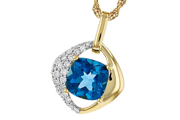 F321-64473: NECK 1.43 LONDON BLUE TOPAZ 1.62 TGW (7MM LBT)