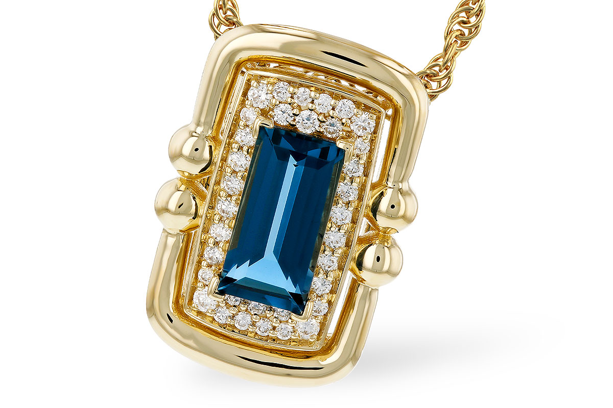F321-64491: NECK .84 LONDON BLUE TOPAZ .96 TGW (8x4MM LBT)