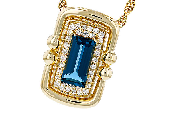 F321-64491: NECK .84 LONDON BLUE TOPAZ .96 TGW (8x4MM LBT)