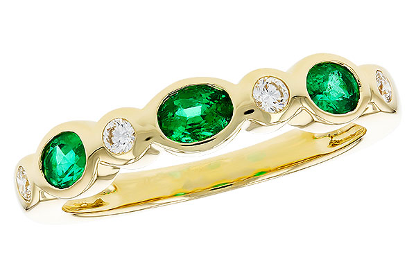 F321-64518: LDS WED RG .43 EMERALD .56 TGW
