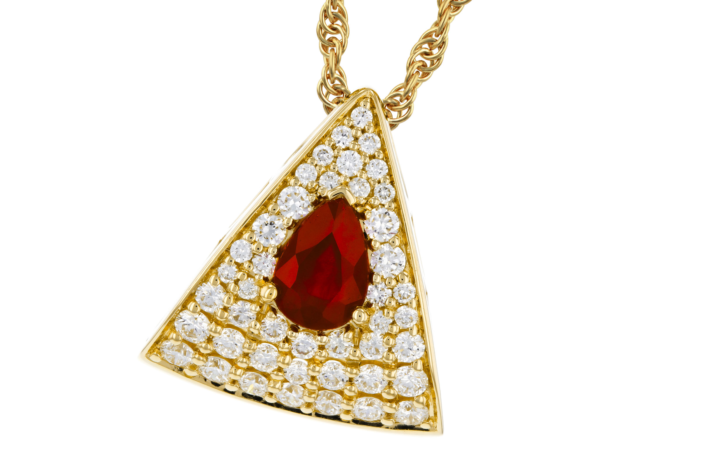 F321-66345: NECKLACE .46 RUBY .80 TGW (6x4MM RU)