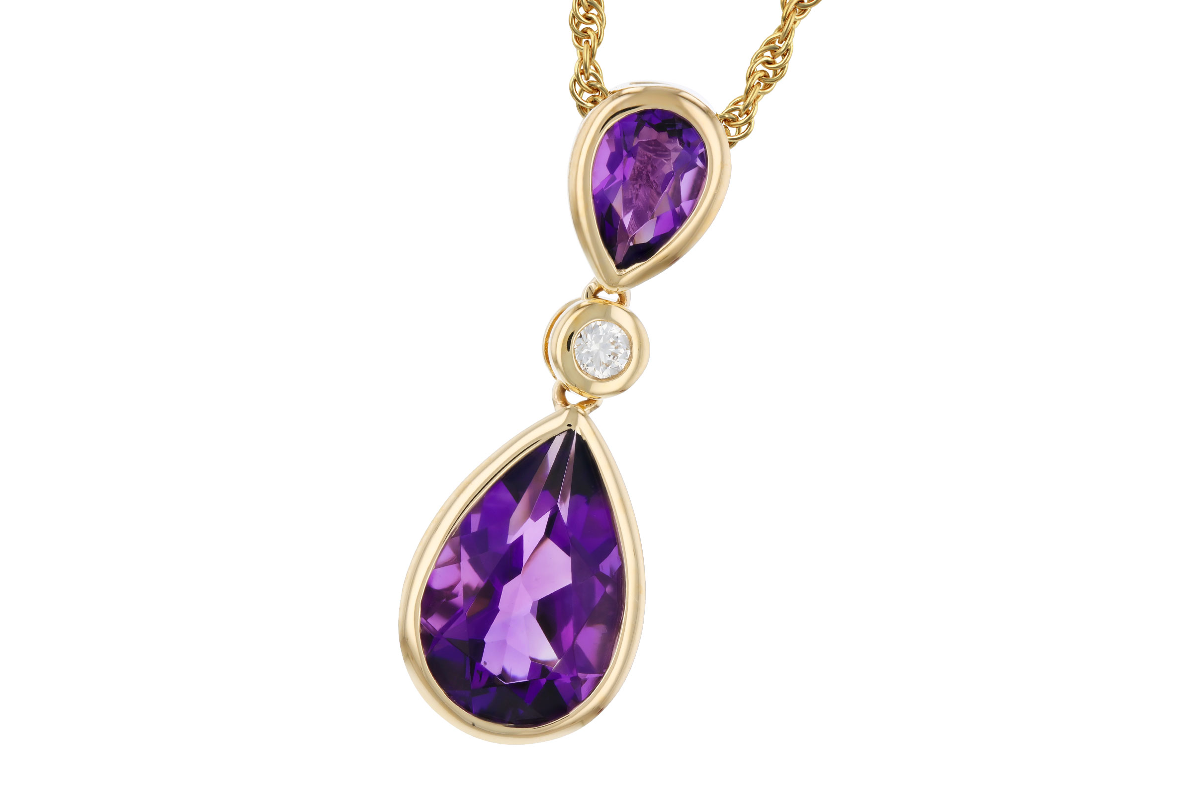 F321-67182: NECKLACE 1.92 TW AMETHYST 1.96 TGW