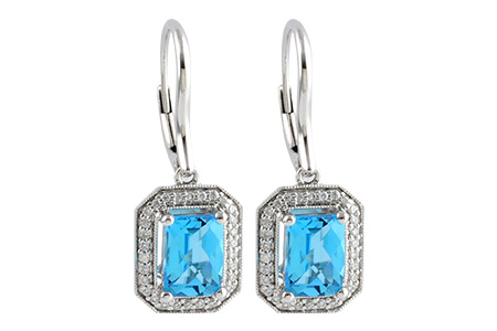 G233-49000: EARR 2.20 BLUE TOPAZ 2.36 TGW