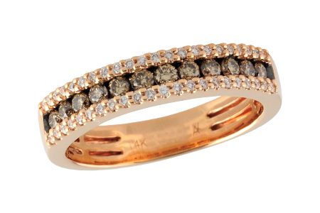 G233-49018: LDS WED RG .33 BROWN DIAS .49 TW