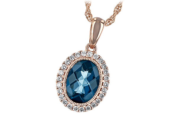 G235-29009: NECK 1.28 LONDON BLUE TOPAZ 1.41 TGW