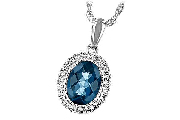 G235-29009: NECK 1.28 LONDON BLUE TOPAZ 1.41 TGW