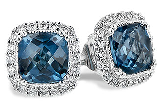 G235-29018: EARR 2.14 LONDON BLUE TOPAZ 2.40 TGW (6MM LBT)