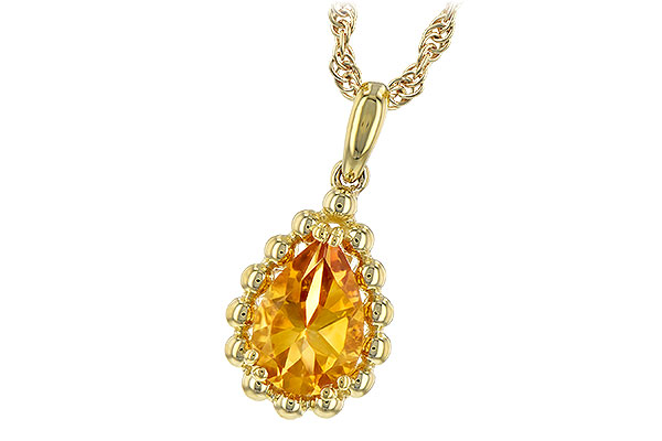G235-31791: NECKLACE 1.06 CT CITRINE