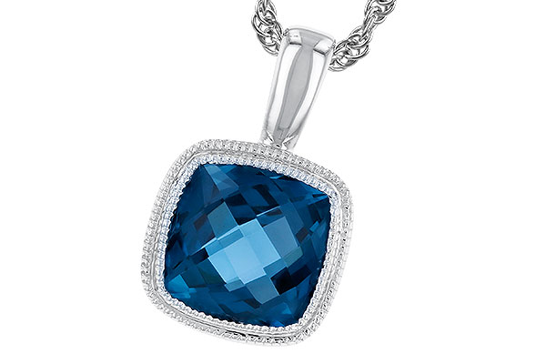 G319-87182: NECKLACE 1.10 CT LONDON BLUE TOPAZ