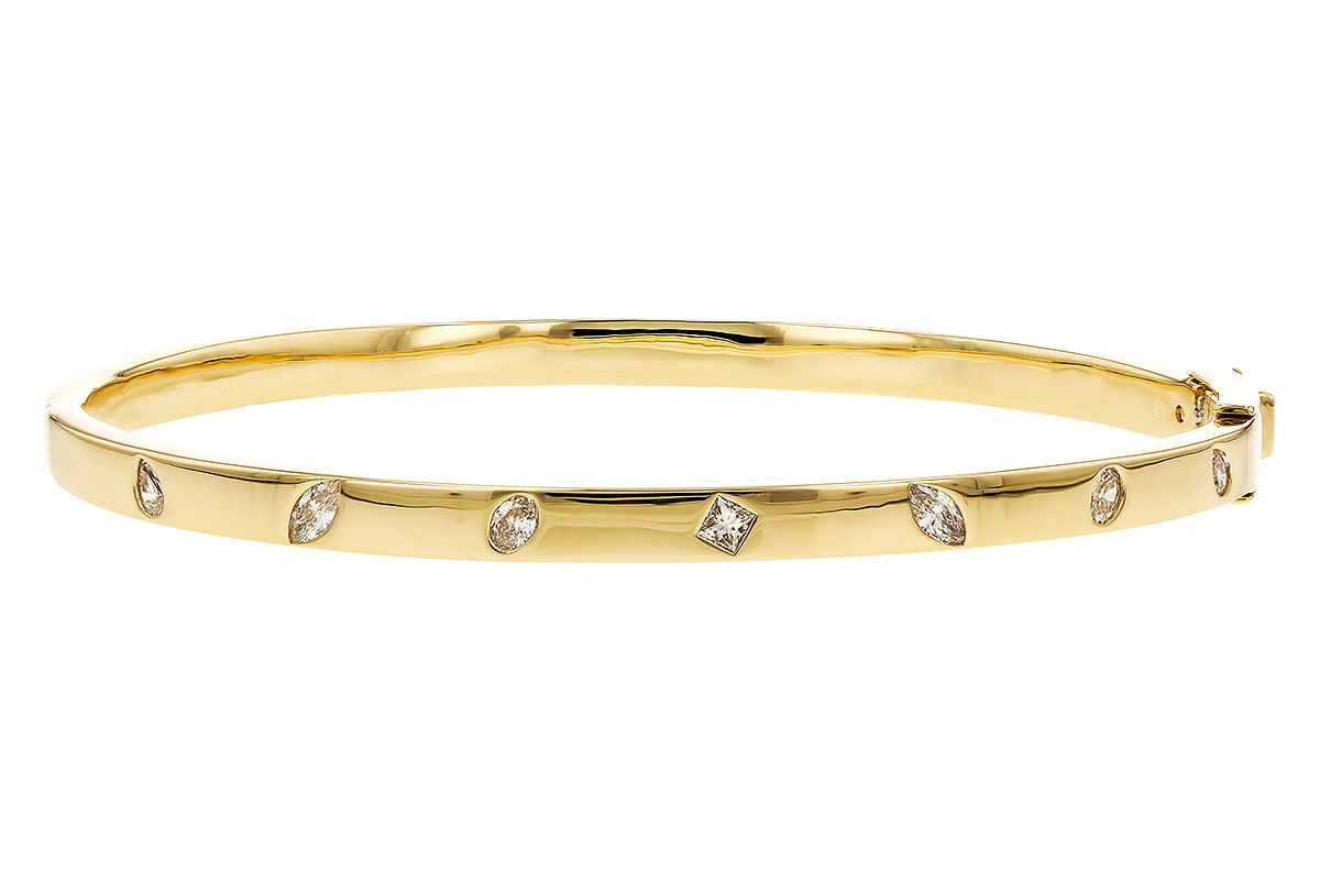 G319-89036: BANGLE .35 TW FANCY CUT DIAMONDS