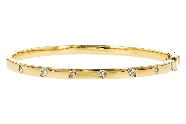 G319-89036: BANGLE .35 TW FANCY CUT DIAMONDS