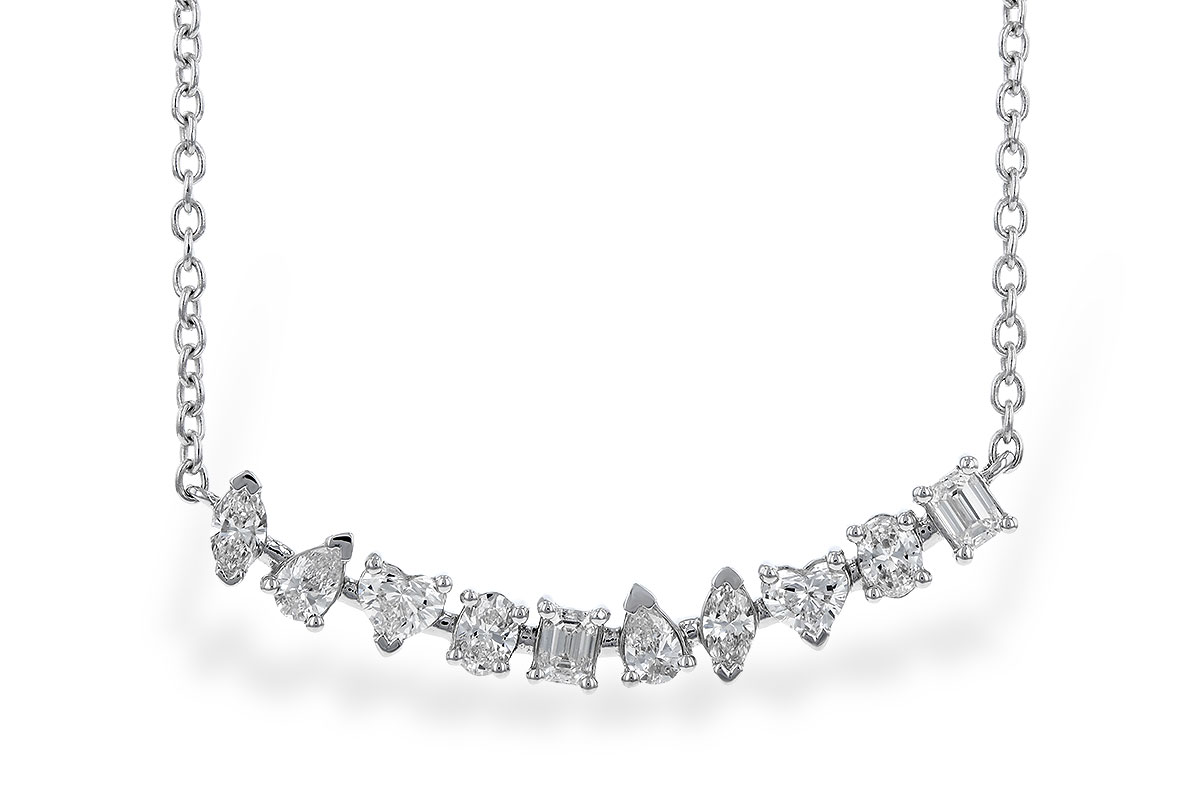 G319-89045: NECKLACE .70 TW FANCY CUT DIAS (18")