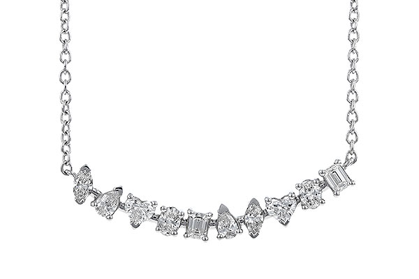 G319-89045: NECKLACE .70 TW FANCY CUT DIAS (18")