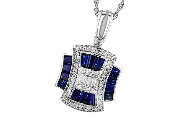 G319-89918: NECK .85 TW SAPPHIRE 1.10 TGW