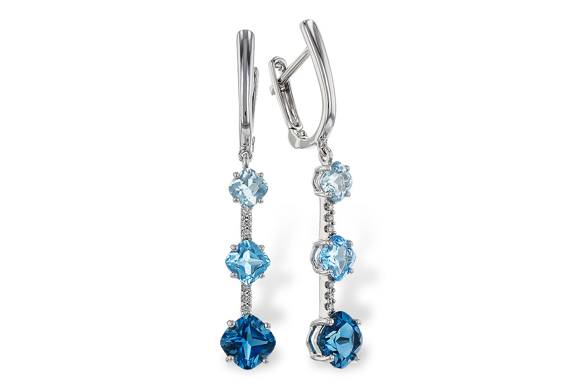 G320-74518: EARRINGS 2.41 TW BLUE TOPAZ 2.45 TGW