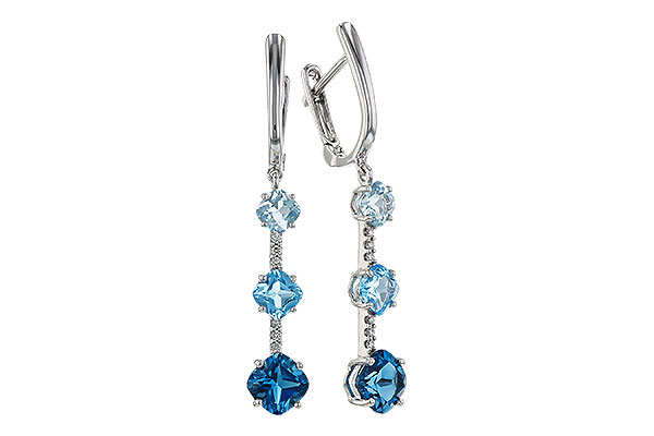 G320-74518: EARRINGS 2.41 TW BLUE TOPAZ 2.45 TGW