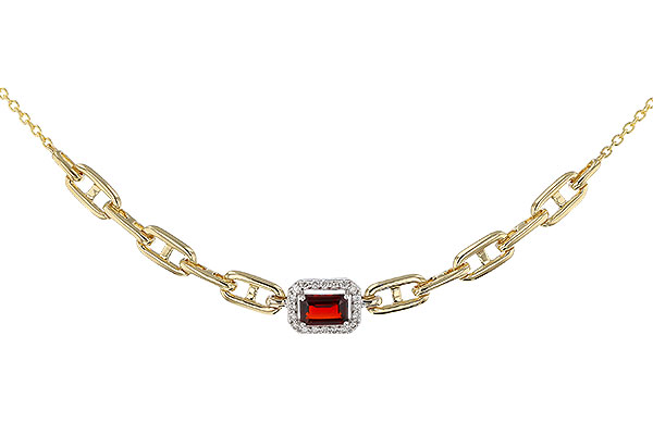 G320-75391: NECK .63 GARNET .75 TGW (6x4MM E.C. GAR / 18")