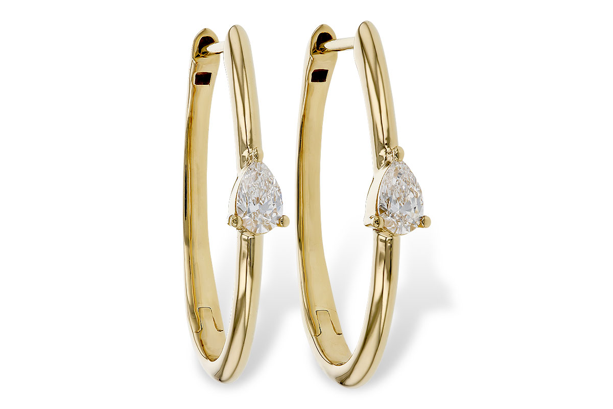 G320-75400: EARRINGS .45 TW PEAR DIAMONDS