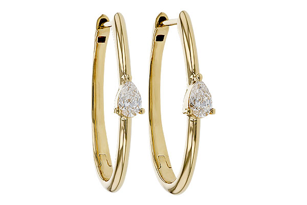 G320-75400: EARRINGS .45 TW PEAR DIAMONDS