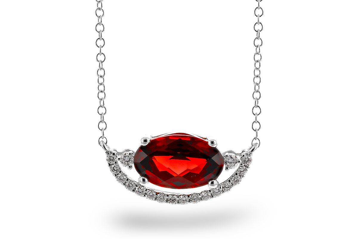G320-75418: NECKLACE 1.94 GARNET 2.08 TGW (10x6MM GAR / 18")