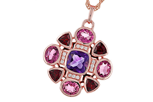 G320-76273: NECKLACE 2.76 SEMI-PREC (AM,GT,PT) 2.82 TGW