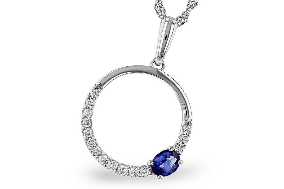 G320-76282: NECKLACE .28 SAPPHIRE .43 TGW