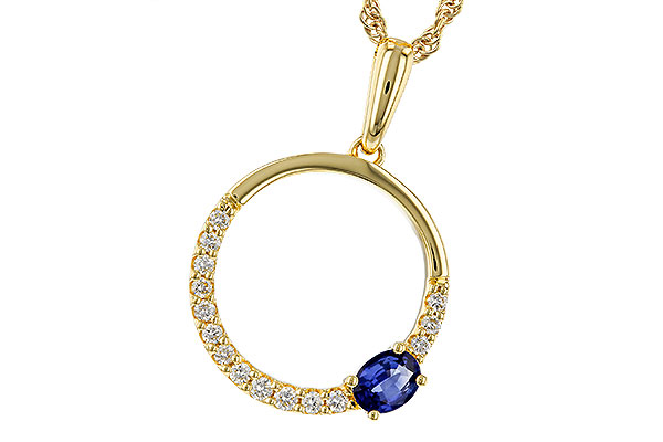 G320-76282: NECKLACE .28 SAPPHIRE .43 TGW