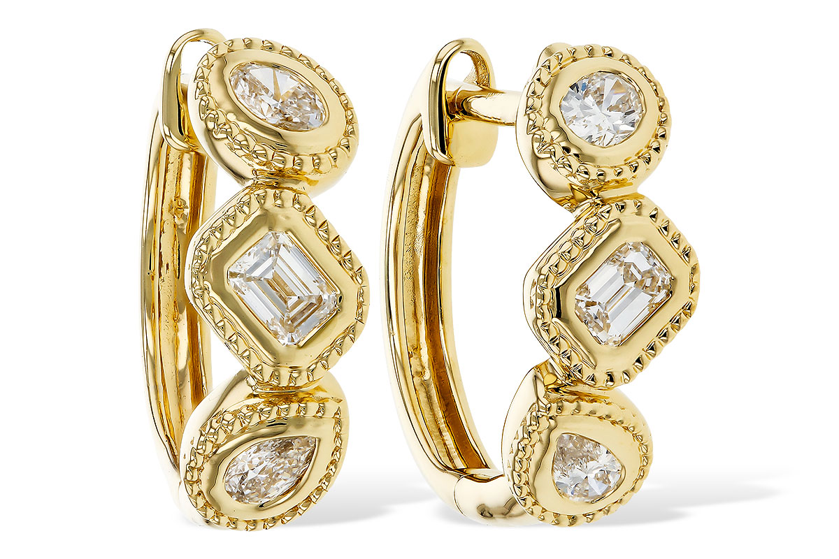 G320-80891: EARRINGS .42 TW FANCY CUT DIAS