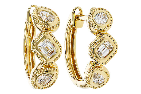 G320-80891: EARRINGS .42 TW FANCY CUT DIAS