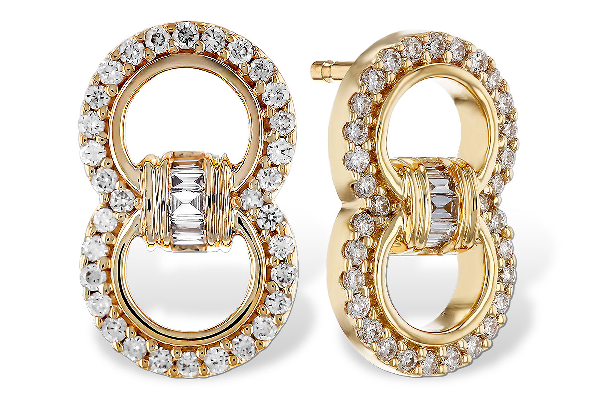 G321-64454: EARRINGS .05 TW BAGS .28 TW