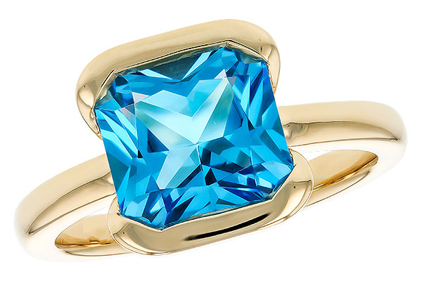 G321-64482: LDS RG 3.50 CT BLUE TOPAZ (9MM BT)