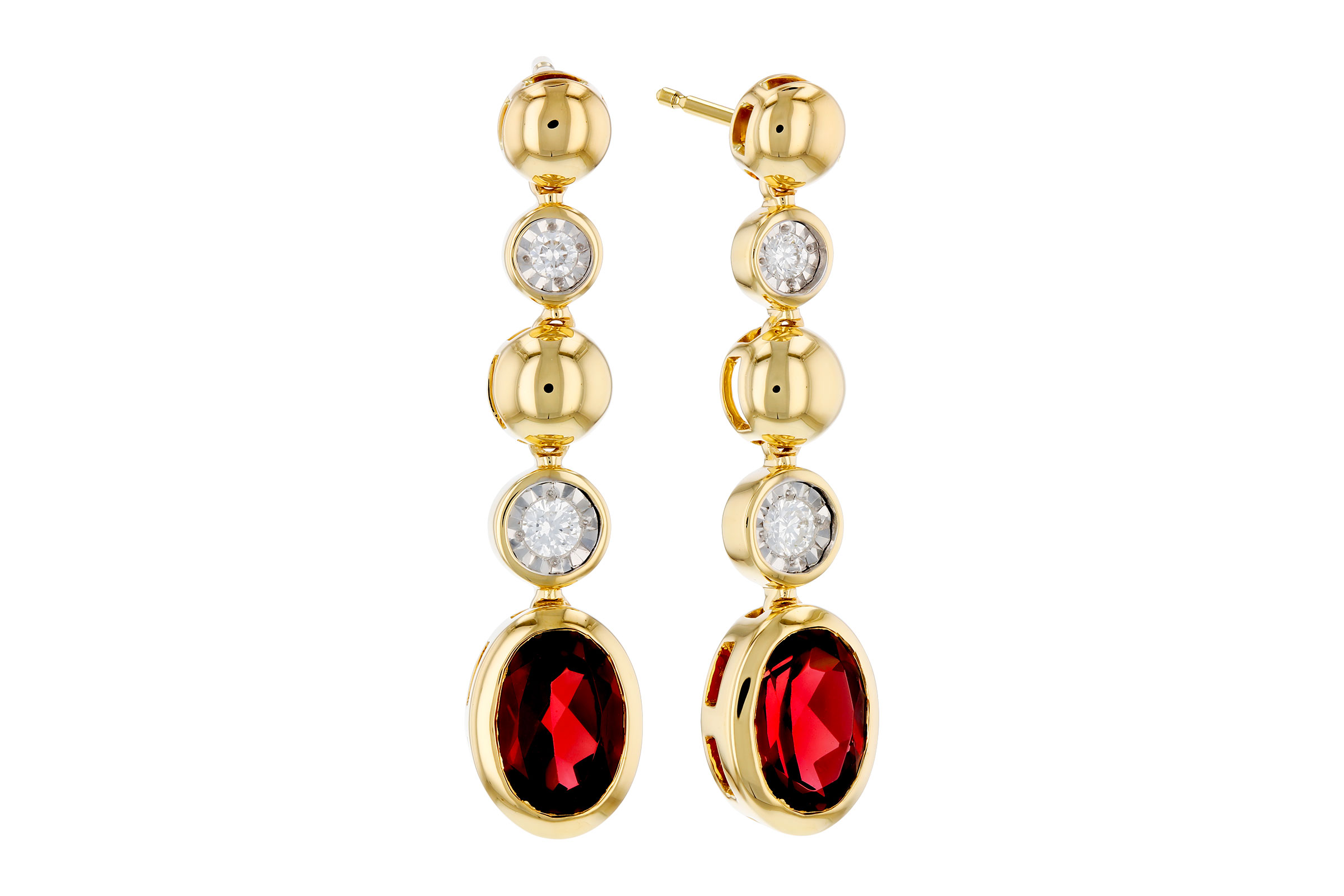 G321-65427: EARRINGS 1.76 TW GARNET 1.86 TGW