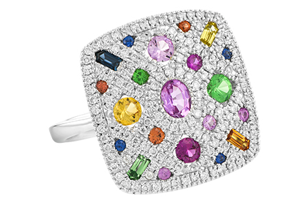 H046-23627: LDS DIA & COLOR RG .38 DIA 1.37 TGW