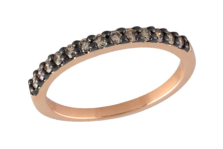 H231-69082: LDS WED RG .27 BROWN DIAS TW