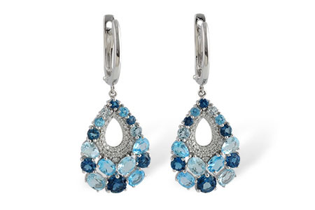 H233-53609: EARR 4.01 BLUE TOPAZ 4.24 TGW