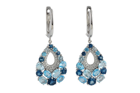 H233-53609: EARR 4.01 BLUE TOPAZ 4.24 TGW