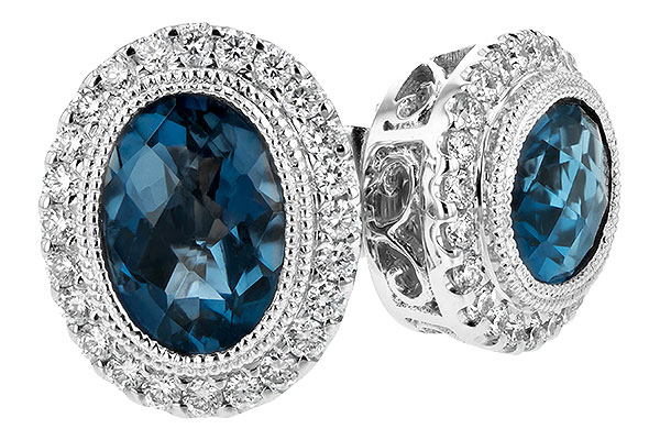 H235-29009: EARR 1.76 LONDON BLUE TOPAZ 2.01 TGW