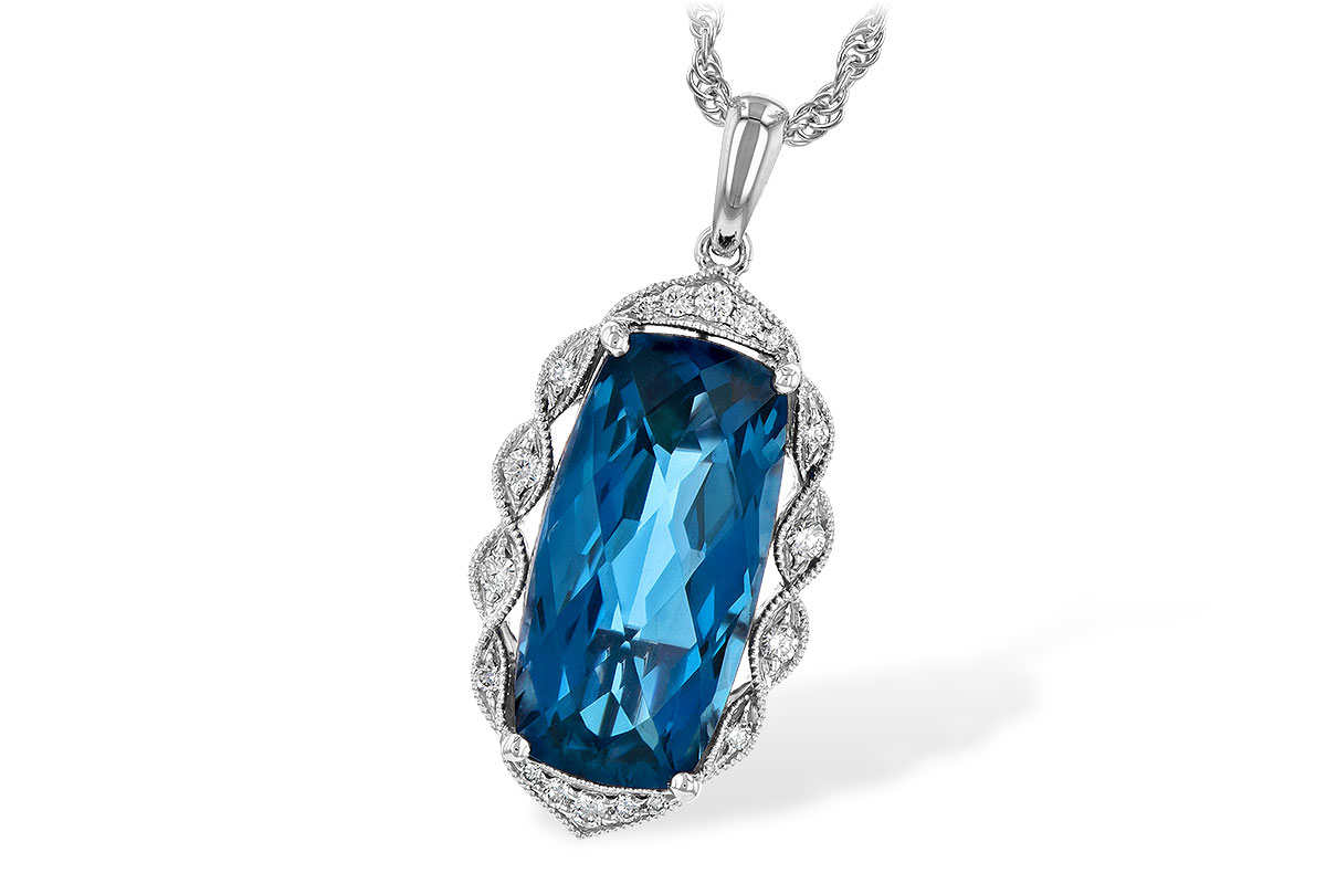 H236-19909: NECK 6.70 LONDON BLUE TOPAZ 6.81 TGW