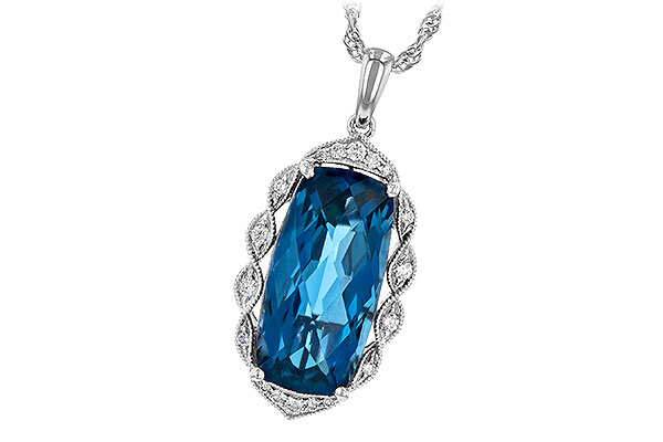 H236-19909: NECK 6.70 LONDON BLUE TOPAZ 6.81 TGW