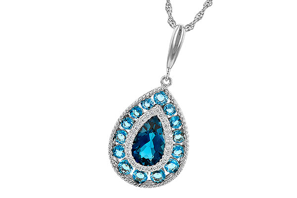 H236-22700: NECK 2.55 TW BLUE TOPAZ 2.65 TGW