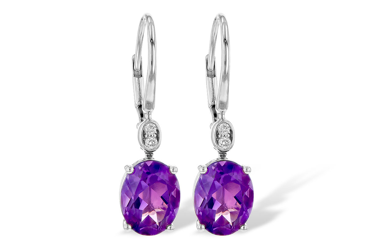 H236-27182: EARR 2.85 TW AMETHYST 2.90 TGW (9x7MM AMY)