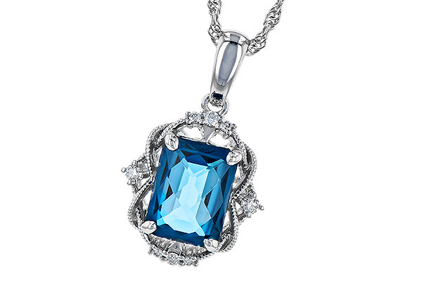 H318-94482: NECK 1.68 LONDON BLUE TOPAZ 1.73 TGW (8x6MM LBT)