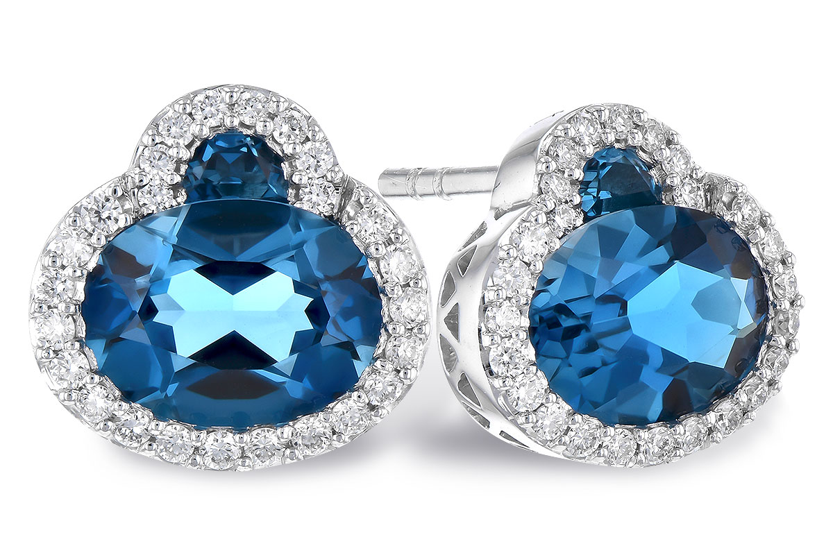 H318-98118: EARR 2.60 TW LONDON BLUE TOPAZ 2.81 TGW